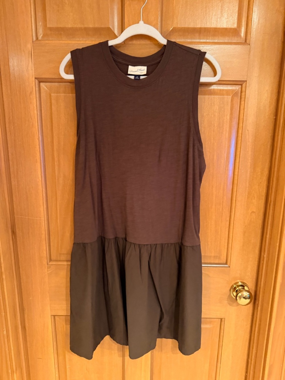 Universal Thread Brown Sleeveless Tiered Dress